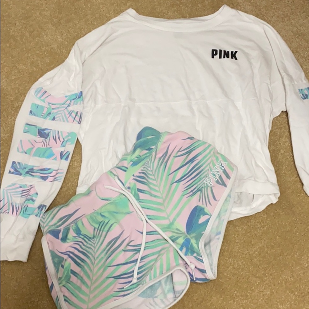 Pink short set